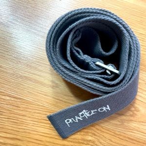 Manduka Yoga Strap 8’ ALIGN grey sage belt workout stretch cotton sustainable
